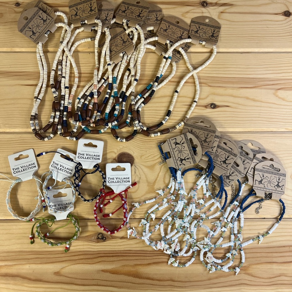 Bulk Jewelry Lot - Necklaces & Adjustable Bracelets - 27 Pieces - NWT